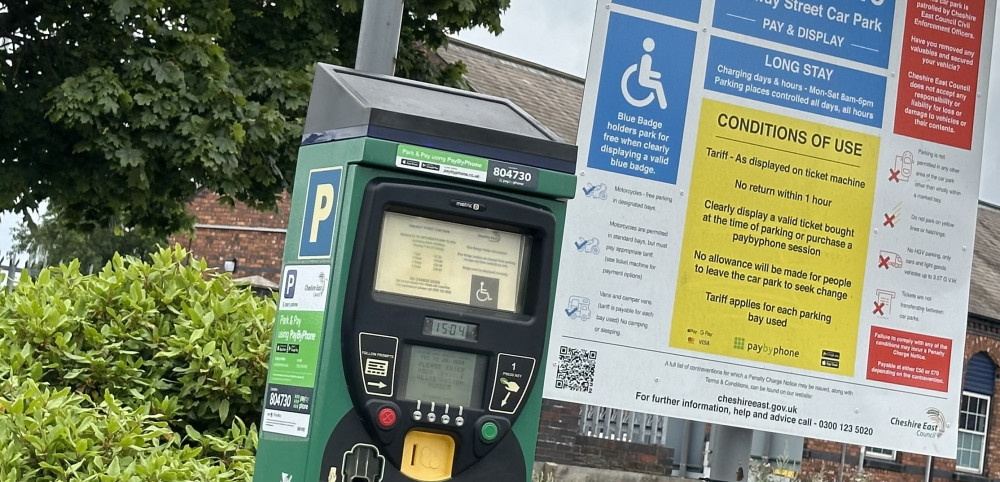 A Cheshire East pay and display machine. (Image - Macclesfield Nub News)