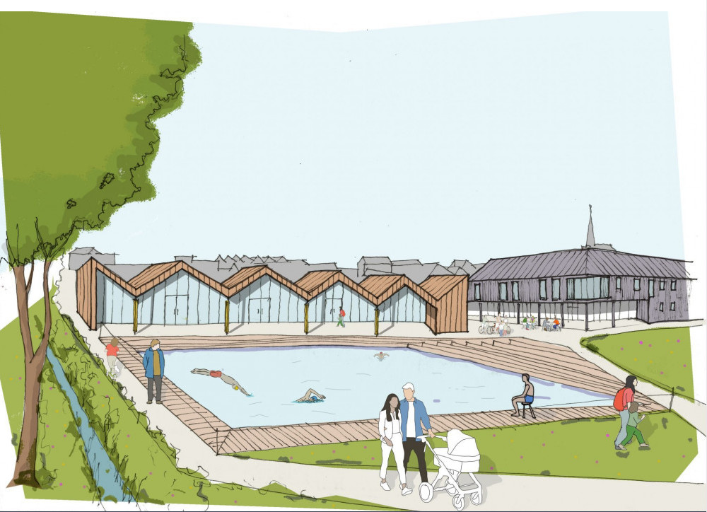 Artist's Impression Of The New Lido Within The Mayday Saxonvale Scheme (image via Mayday Saxonvale)