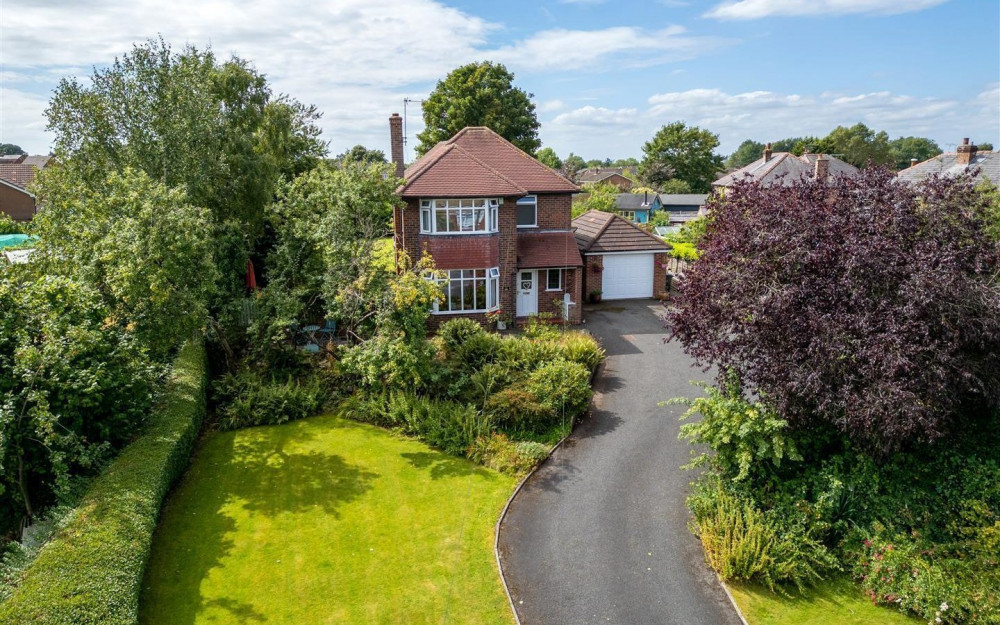 The stunning 1940s detached property in Haslington is set back.  (Photos: Stephenson Browne) 