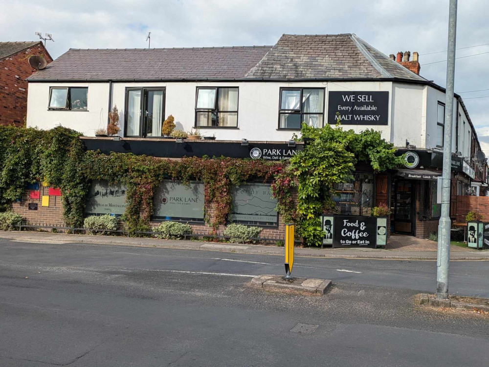 Park Lane Wine, Deli & Eatery in Crewe Road is up for sale. (Photo: Nub News) 