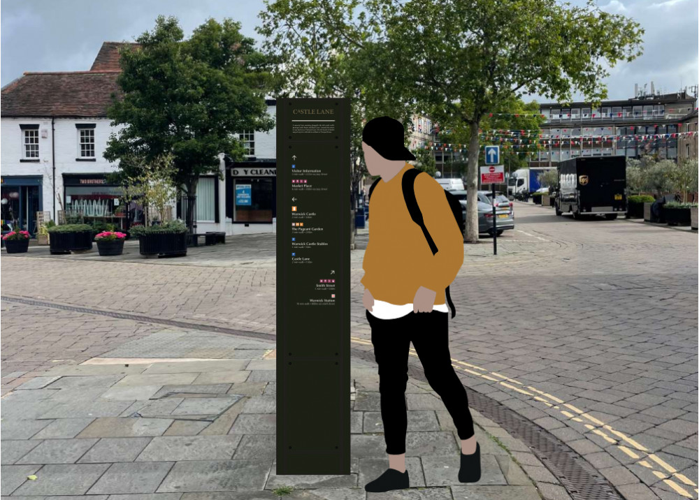 An example of one of the proposed new signs in Warwick (image via planning application)