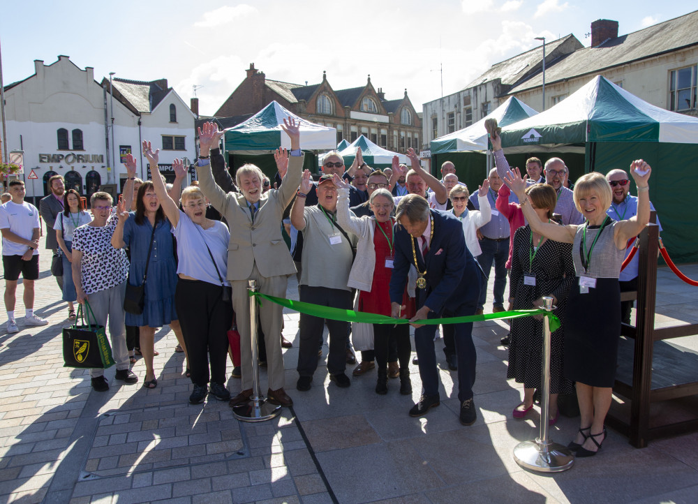 Marlborough Square and market was officially opened in Coalville town centre on Friday. Photo: North West Leicestershire District Council