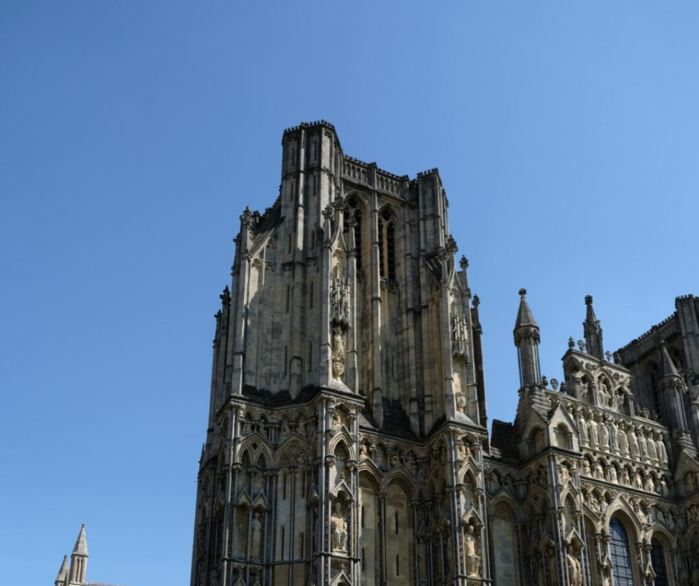 The cathedral's north tower (Wells Cathedral) 