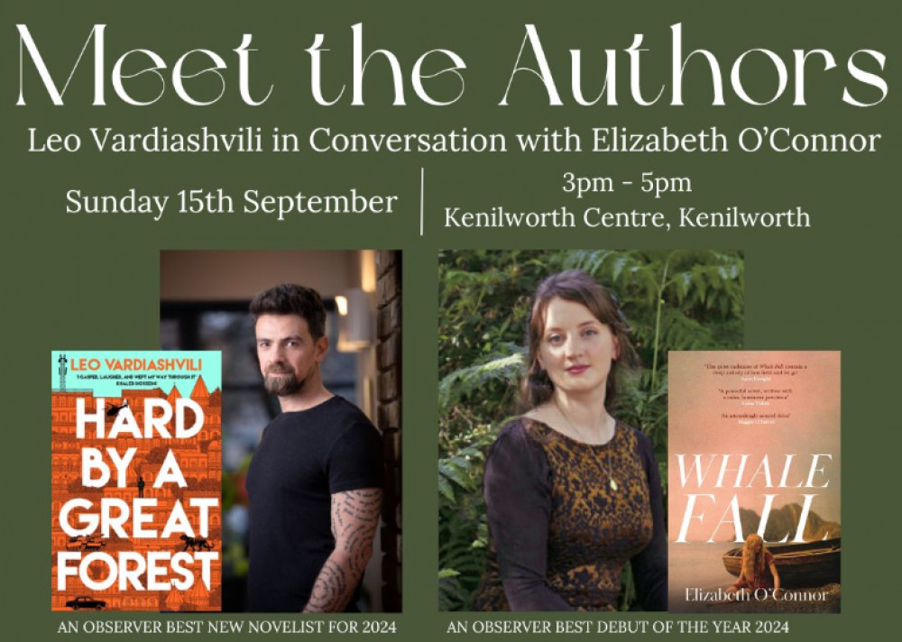 Leo Vardiashvili in conversation with Elizabeth O’Connor will be hosted on Sunday 15 September (image by Kenilworth Books)