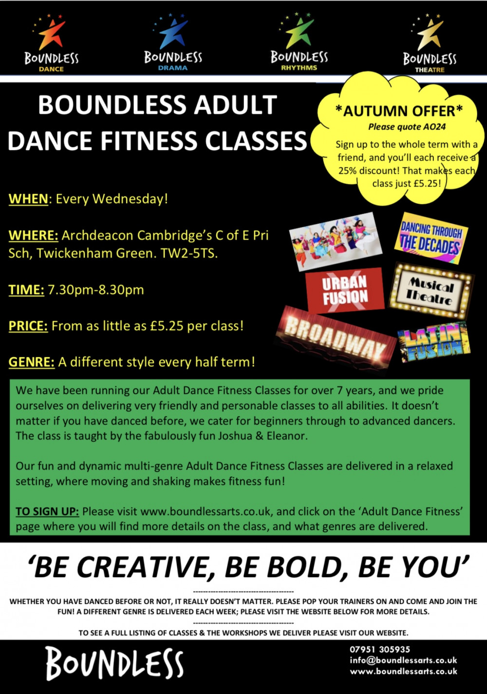 Boundless Adult Dance Fitness Class