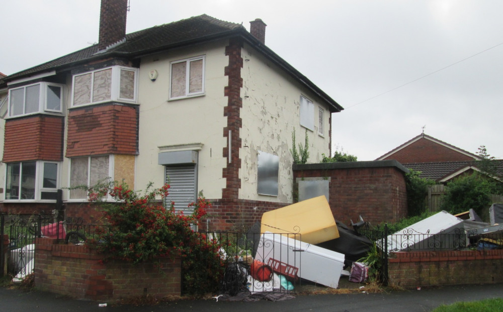 Action has been taken against the owners of an unoccupied property in Adswood which had become a 'hotspot' for fly-tipping and anti-social behaviour (Image - Stockport Council)