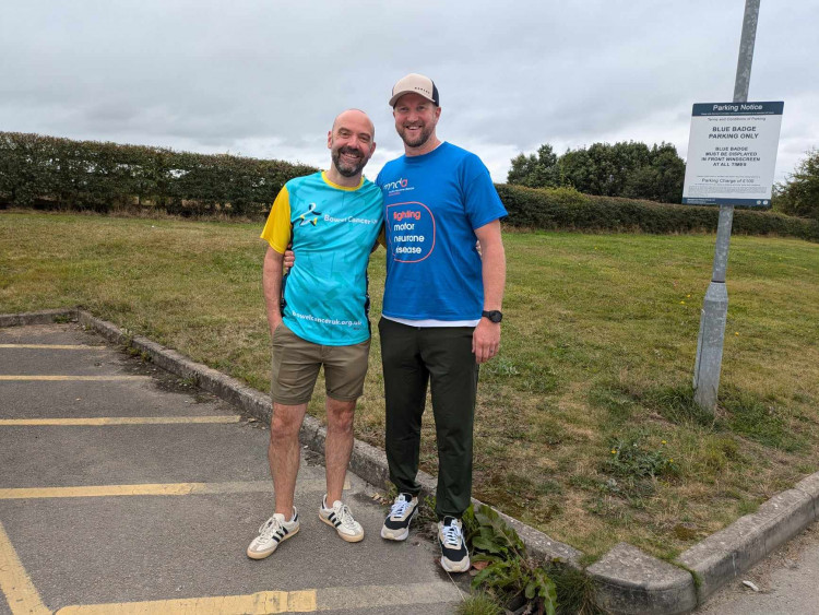 Friends Simon Hilton and Chris Horn organised the Three Peaks Challenge. (Photo: Nub News)