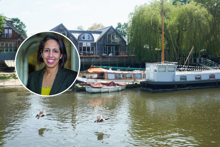 Munira Wilson objects to the Teddington DRA which would pump treated sewage into the River Thames above Teddington Lock (credit: Munira Wilson & Oliver Monk).