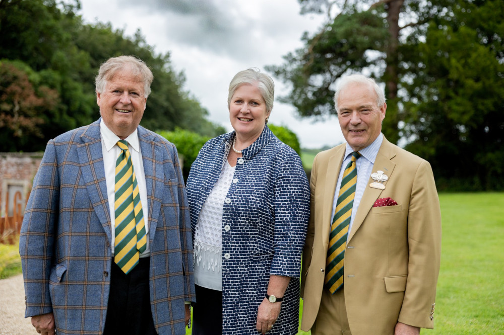 Robert (right) succeeds Lord (left) and Lady (middle) Falmouth, who held the presidency over the past year. 