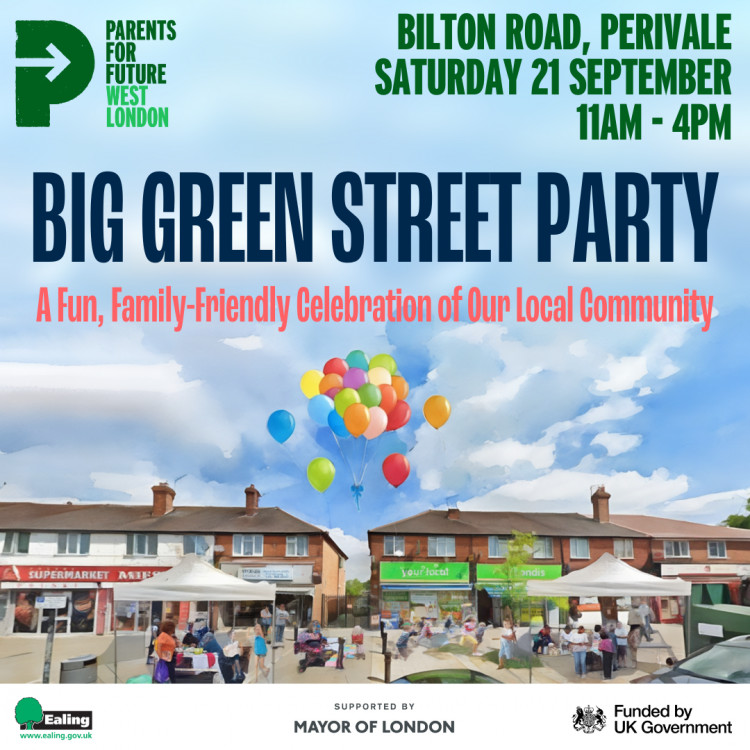 Don't miss the Big Green Street Party coming to Bilton Road, Perivale this month (credit: Parents For Future West London).