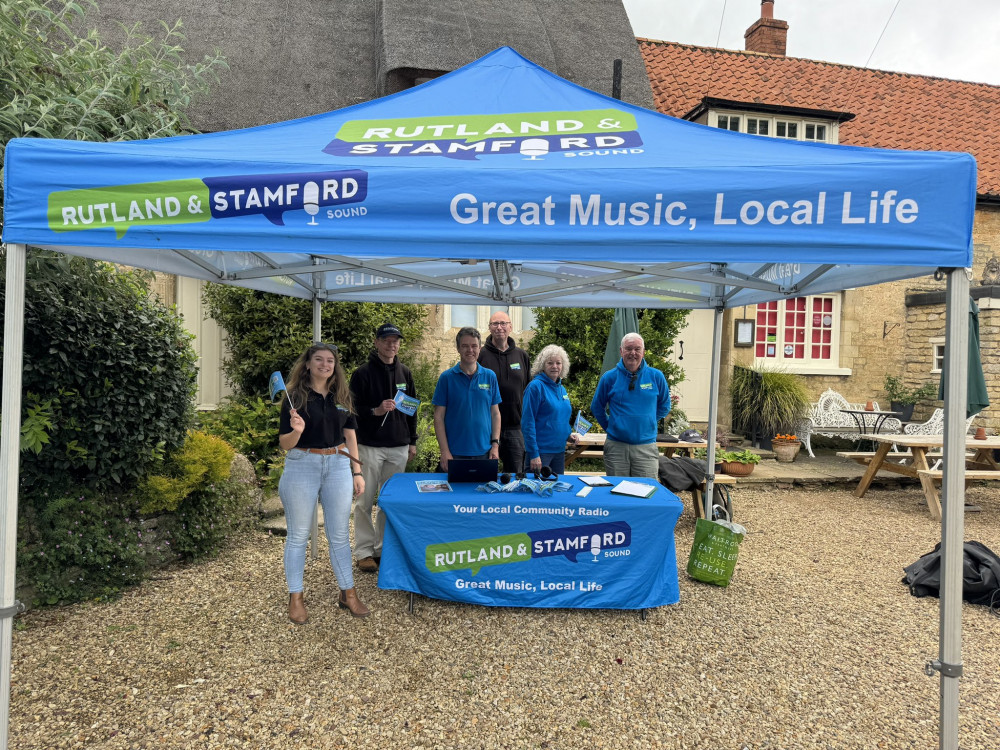 The Rutland and Stamford Sound team at a pop-up radio event in Stretton (Image supplied).