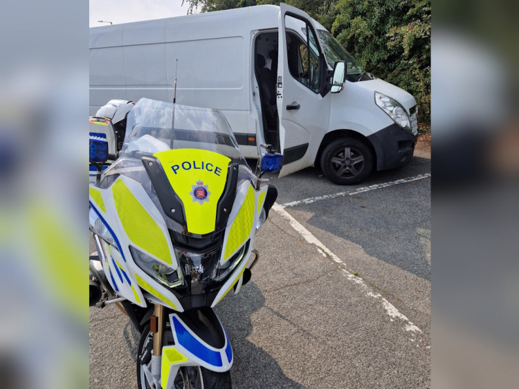 officers from across the Road Policing Unit and the Operational Support Group joined the patrol. (Photo: Essex Police)