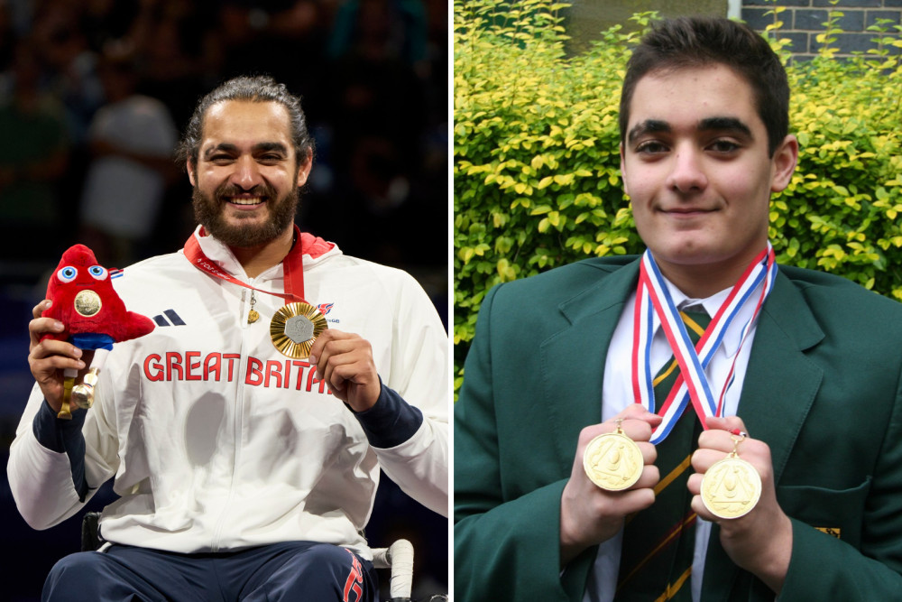 Dimitri Coutya from Ealing, a former student of St Benedict's School, secured his first gold medal at the Paralympic Games in Paris last week (credit: imagecomms & St Benedict's School).