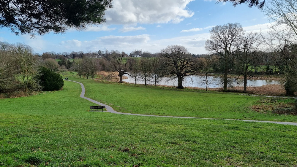 The ongoing works at Abbey Fields (image by Julie Philpot)