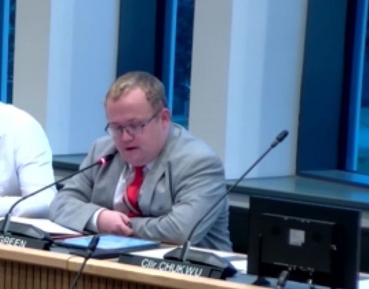 Cllr Aaron Green addressed the meeting, expressing his concern about criminality at Lakeside. 