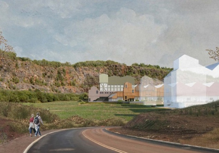 Artist's impression of phase two of the Charlie Bigham food campus at Dulcote Quarry. Credit: Pentadel.