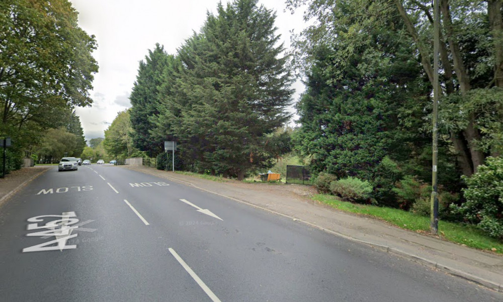 The houses would be connected by an existing access off the roundabout (image by Google Maps)