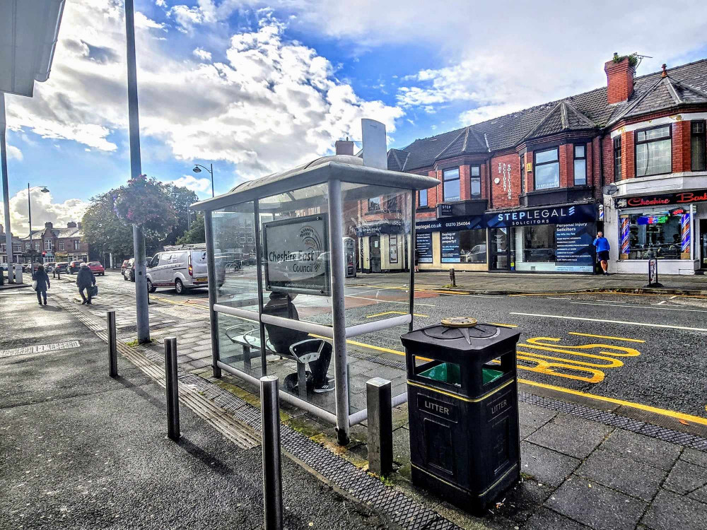 On Wednesday 11 September, Cheshire Police received reports of an incident at a bus stop outside Aldi, Nantwich Road (Ryan Parker).