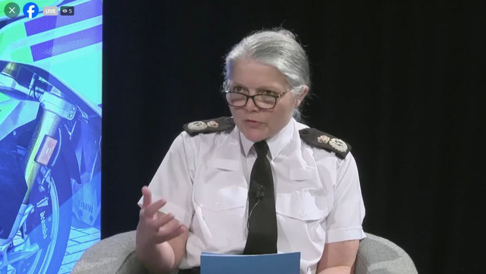 Avon & Somerset Police Chief Constable Sarah Crew at the Police & Crime Commissioner's Police Question Time on Thursday, September 12, 2024 (image by Avon & Somerset Constabulary)