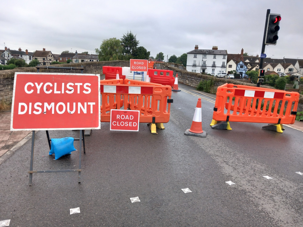 The bridge in Bidford has been closed to vehicles since August (image by Warwickshire County Council)