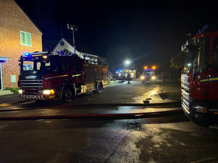 Crews were called in the early hours of the morning (image via Kenilworth Fire Station)