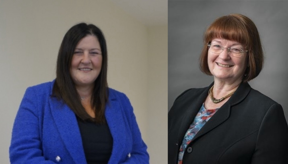 Claire Williamson, director of education (left), Strong Start and Integration, Cheshire East Council and Cllr Janet Clowes (right). (Image - Cheshire East Council) 