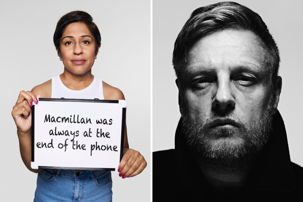 Pam Judge (left) from Southall, west London took part in a shoot by famous photographer Rankin (right) and Macmillan (credit: Rankin & Helenaver via Wikimedia Commons).