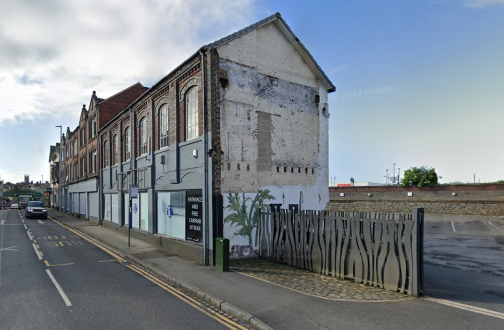 Empty buildings at Phoenix Works, on King Street, will become new retail units and 25 apartments (Google).