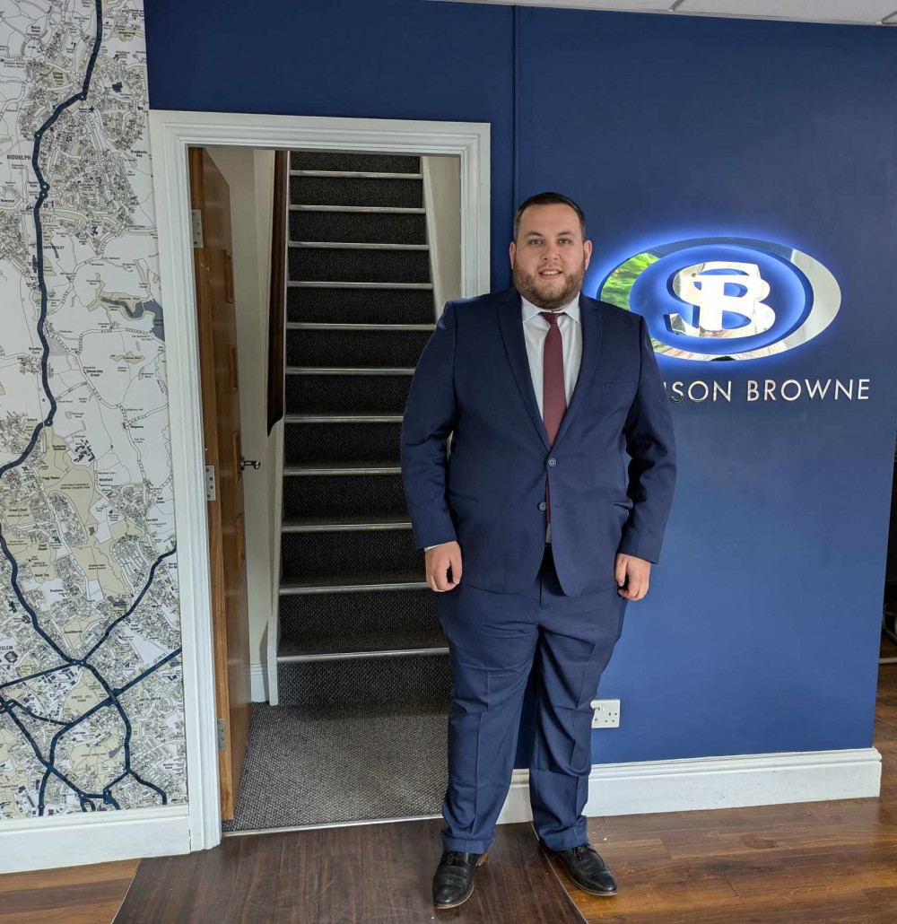 Sam Bowyer is the new branch manager at Stephenson Brown in Alsager. (Photo: Nub News)