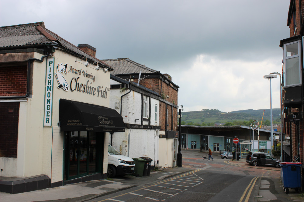 Roe Street in Macclesfield (no pun intended, given the shot of Cheshire Fish). (Image - Macclesfield Nub News) 