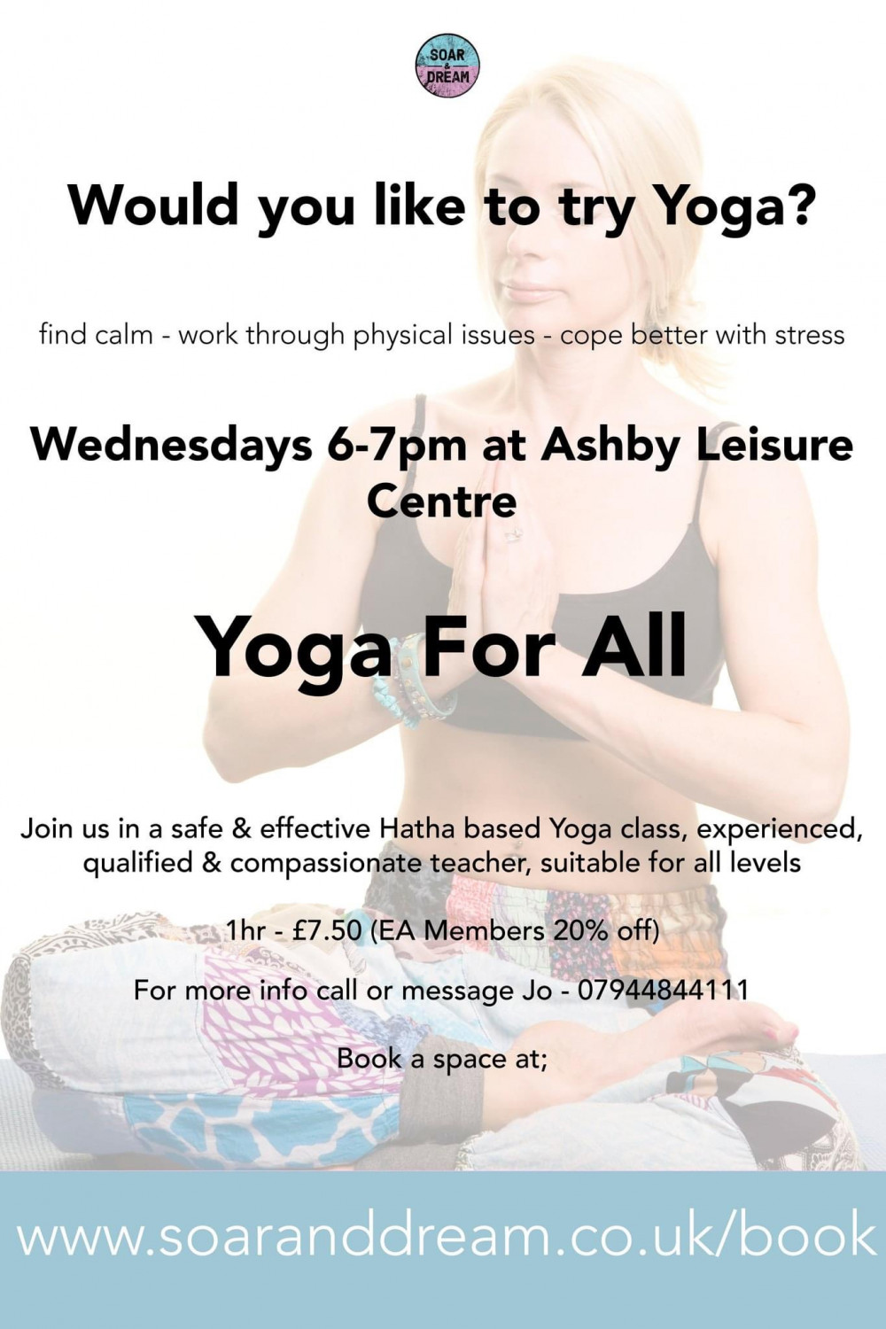 Yoga For All at Ashby Leisure Centre and Lido, Ashby de la Zouch