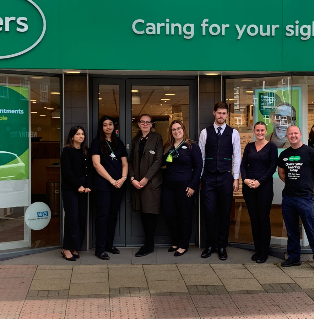 The Kenilworth Specsavers team (image via Target PR)