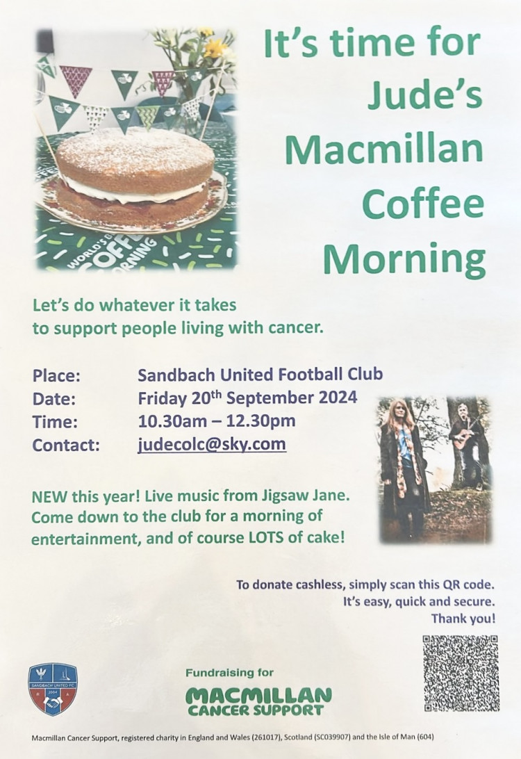 Jude’s Macmillan Coffee Morning 