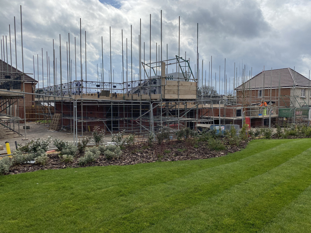 Homes under construction at Southcrest Rise on Glasshouse Lane (image by James Smith)