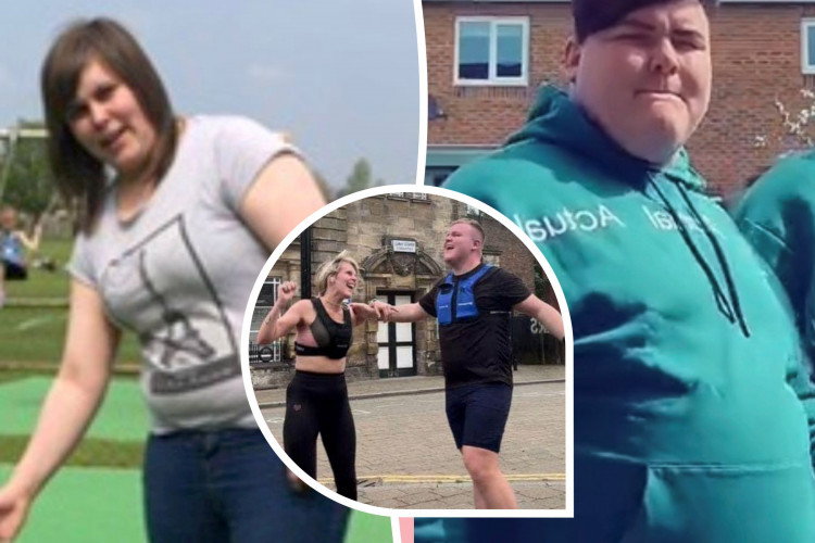 Adam Birks, 27, and Charlie Hodson, 31 have lost over 13 stone between them (SWNS).