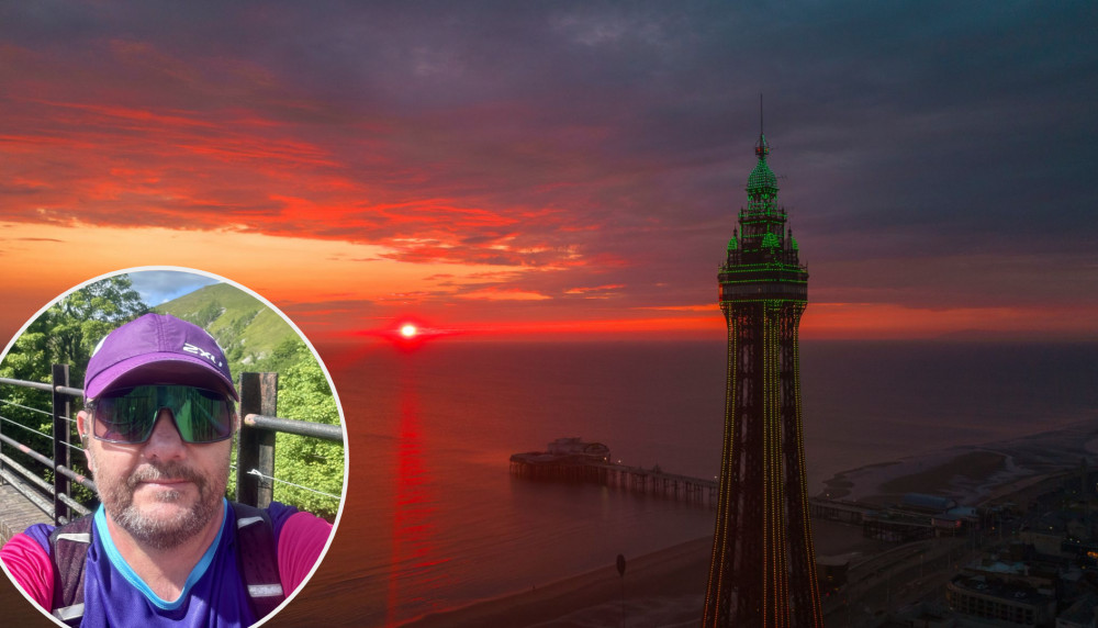 Mark Dutton, a Stockport local, is taking on an epic walking challenge to fundraise for The Christie hospital (Images - main: Mark McNeill / Unsplash | inset bottom left: via The Christie)