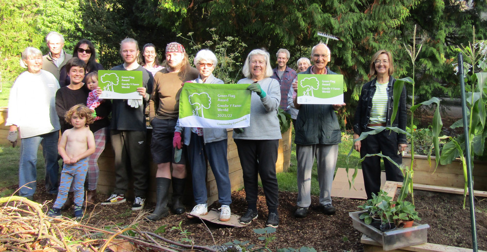 Volunteers after receiving Green Flag Award