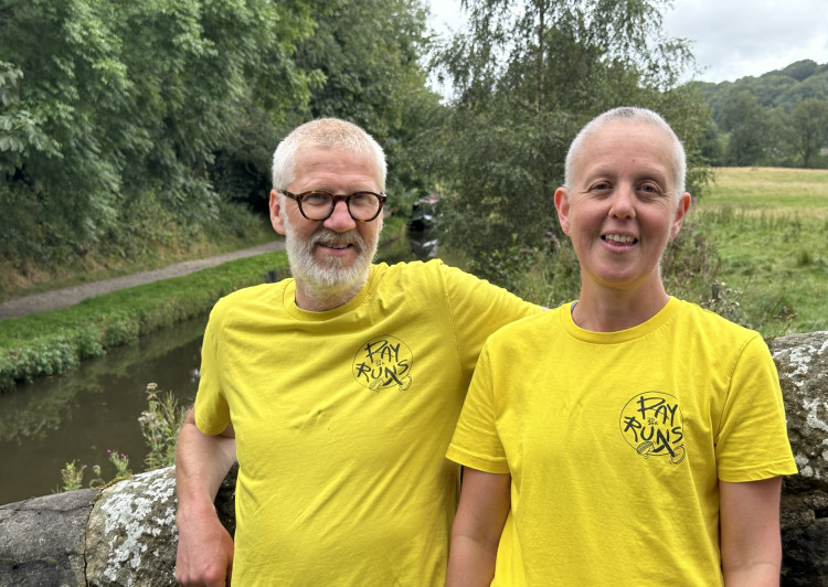 Ian Ray (left) and Cath Ray (right) have expressed gratitude for people having supported their Prevent Breast Cancer fundraiser over the last nine months, with only three more to go! (Image - Macclesfield Nub News) 