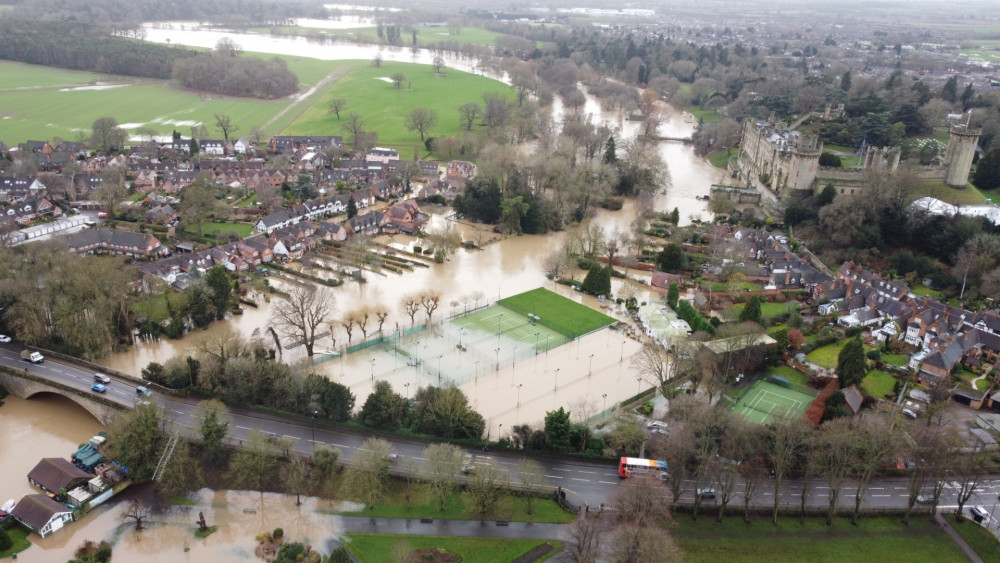 Flooding in Warwick earlier this year (image via Warwick District Council)