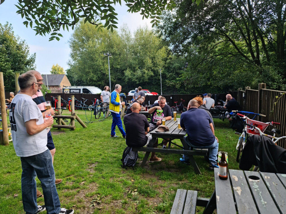 BMXers congregating at The Woodside, Valley Road (Jonathan White).