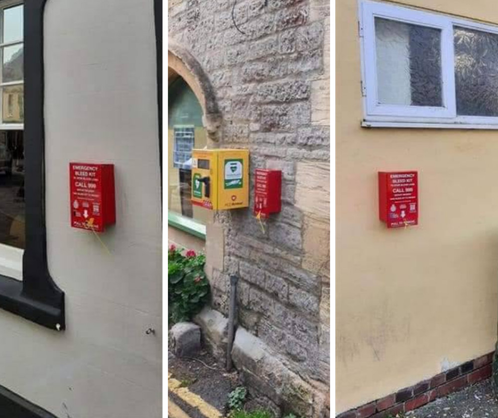 The new bleed boxes installed in Glastonbury Town Centre. 