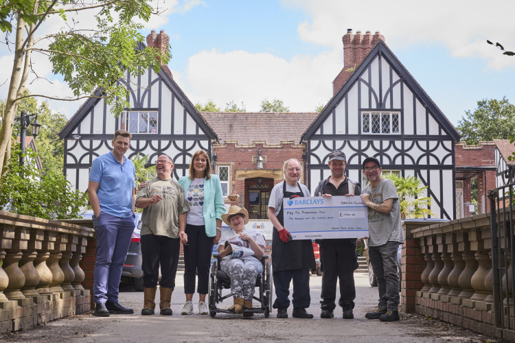 A cheque was presented at the Sutton-based good cause. (Image - DWH)