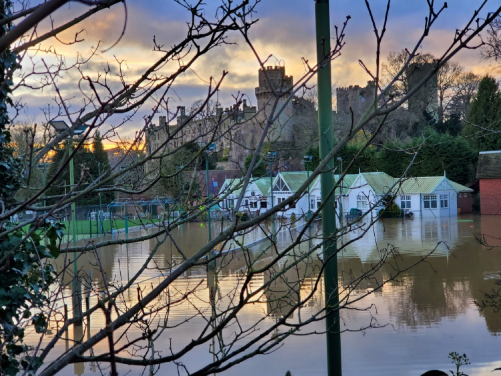 Flooding in Warwick earlier this year (image by Geoff Ousbey)