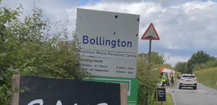 Bollington tip, pictured when it was open in July 2024. It was last open in early August. (Image - Macclesfield Nub News)