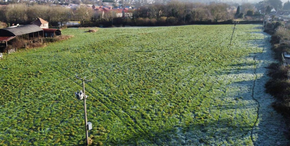 Aerial View Of Proposed Site Of 50 Homes On The A371 Portway In Wells Gleeson Land Ltd.