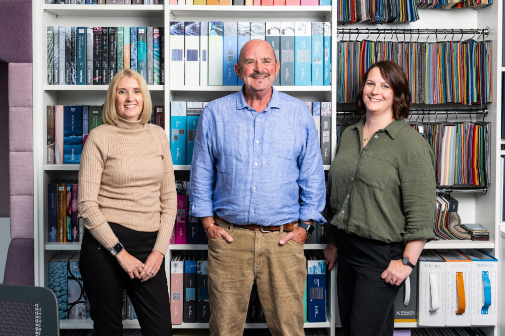 (l-r) Rachel Biddles, Rod Day and Chloe Sproston. Photo: Supplied