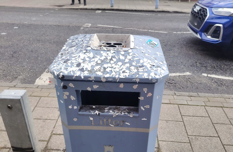 Before the BID bin clean-up in Market Street. Photos: Ashby BID