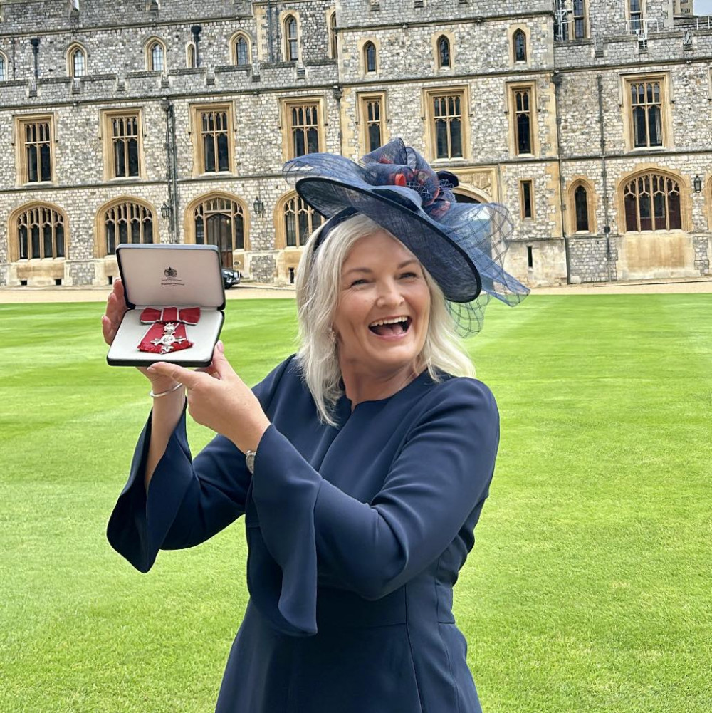 Helen Tonks has received her MBE.  (Photo: Helen Tonks)  