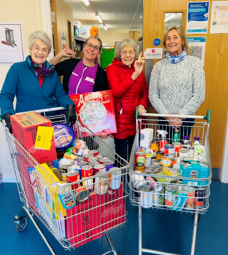 A local care home has partnered with a food bank to launch a new drop-off point 