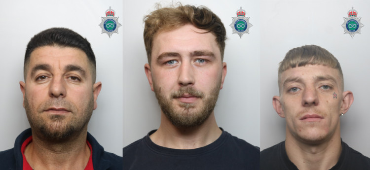 These three men have been jailed for a collective term of seven years following the violent disorder in Staffordshire (Staffordshire Police).